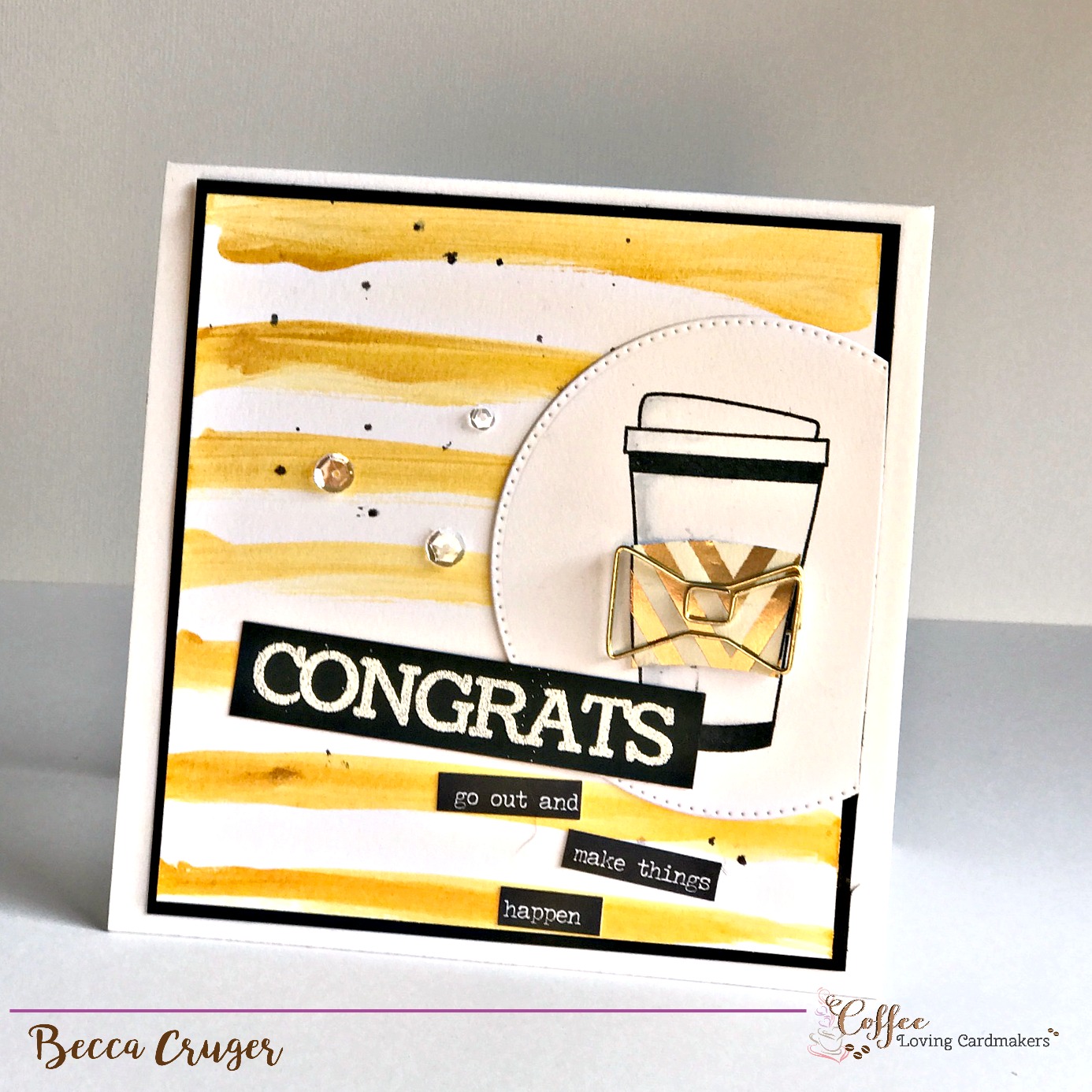 Coffee and Congratulations Card Handmade