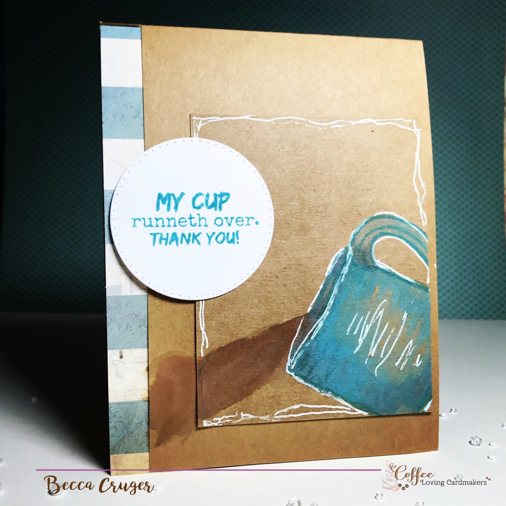 Distress Oxide Handmade Card Stamped Coffee