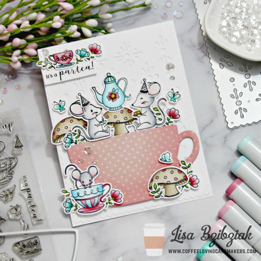 Caffeine Fueled Paper Play The Challenge – Hero Arts&nbsp;ParTea!