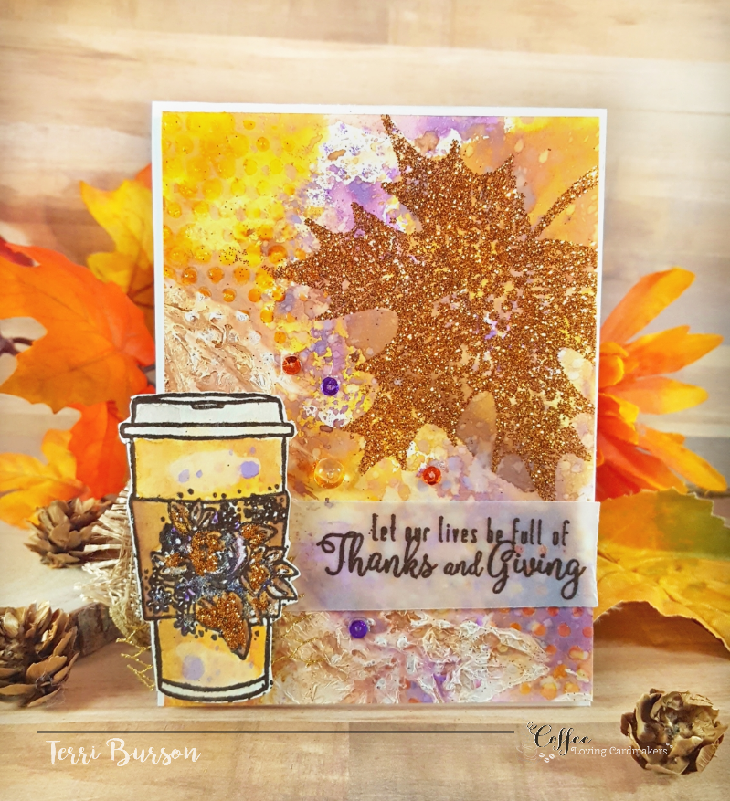 coffee loving cardmakers buzz terri burson unity stamps ranger oxides wavingmywand 1