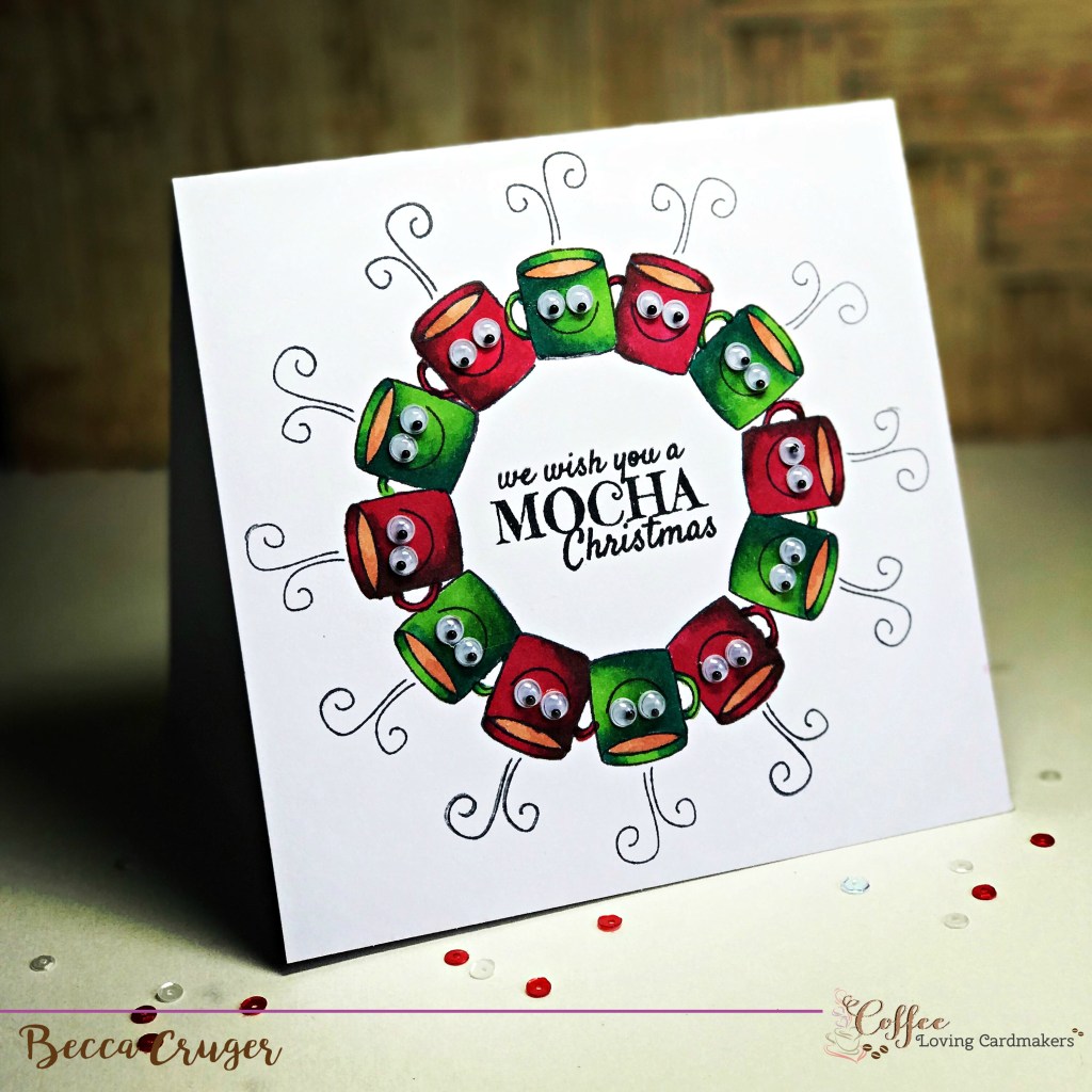 Googly Eye Stamped Coffee Card