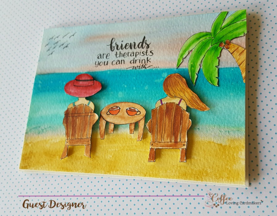Friends side view by Priscilla for The Coffee Loving Cardmakers