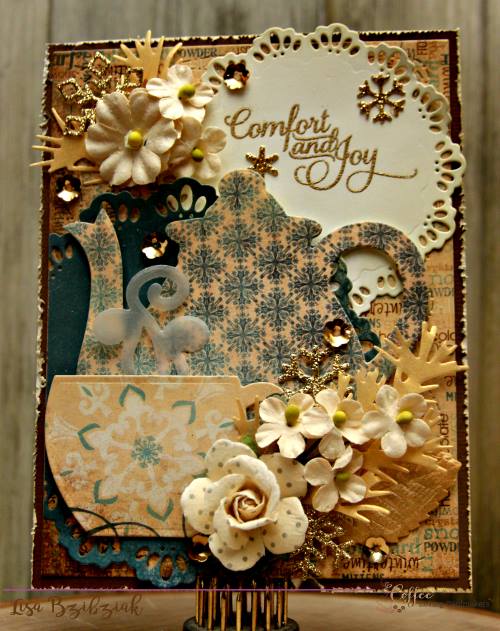 comfort and joy by lisa bzibziak for Coffee Loving Cardmakers