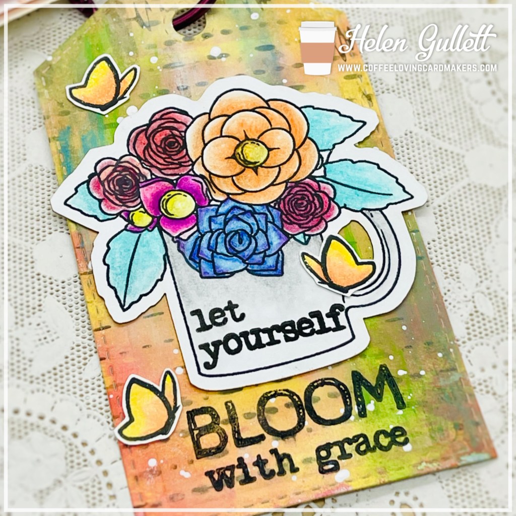 Thursday Coffee Break | A Cup Of Bloom Mixed Media&nbsp;Tag