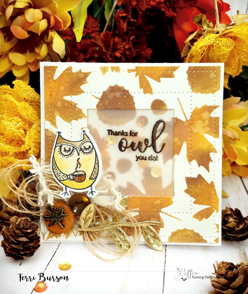 Coffee loving cardmakers buzz owl terri burson 1